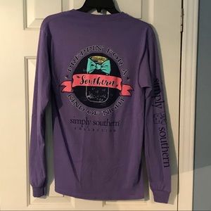 Simply Southern long sleeve tee in purple!